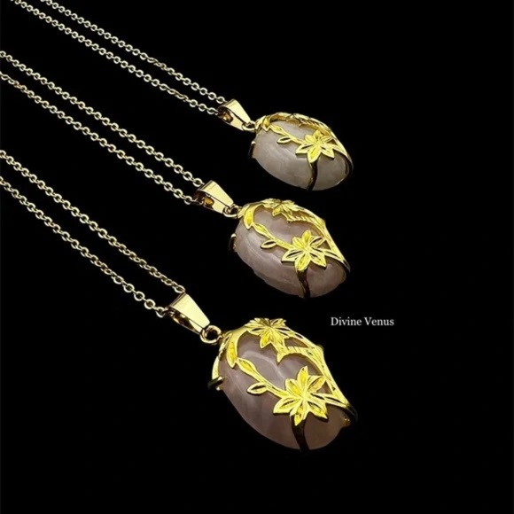 DIVINE VENUS ™ Jewelry - Divine Rose Quartz Necklace | The Love Stone | Heart Chakra Healing | Handmade